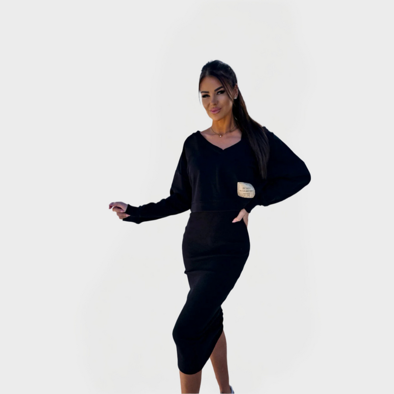 Conjunto de Verão com Moletom com Capuz e Vestido para Conforto e Estilo