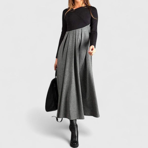 Janet | Vestido Longo Elegante de Manga Longa
