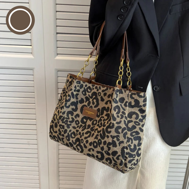 Olivia™ - Bolsa de Lona com Detalhes Feitos à Mão