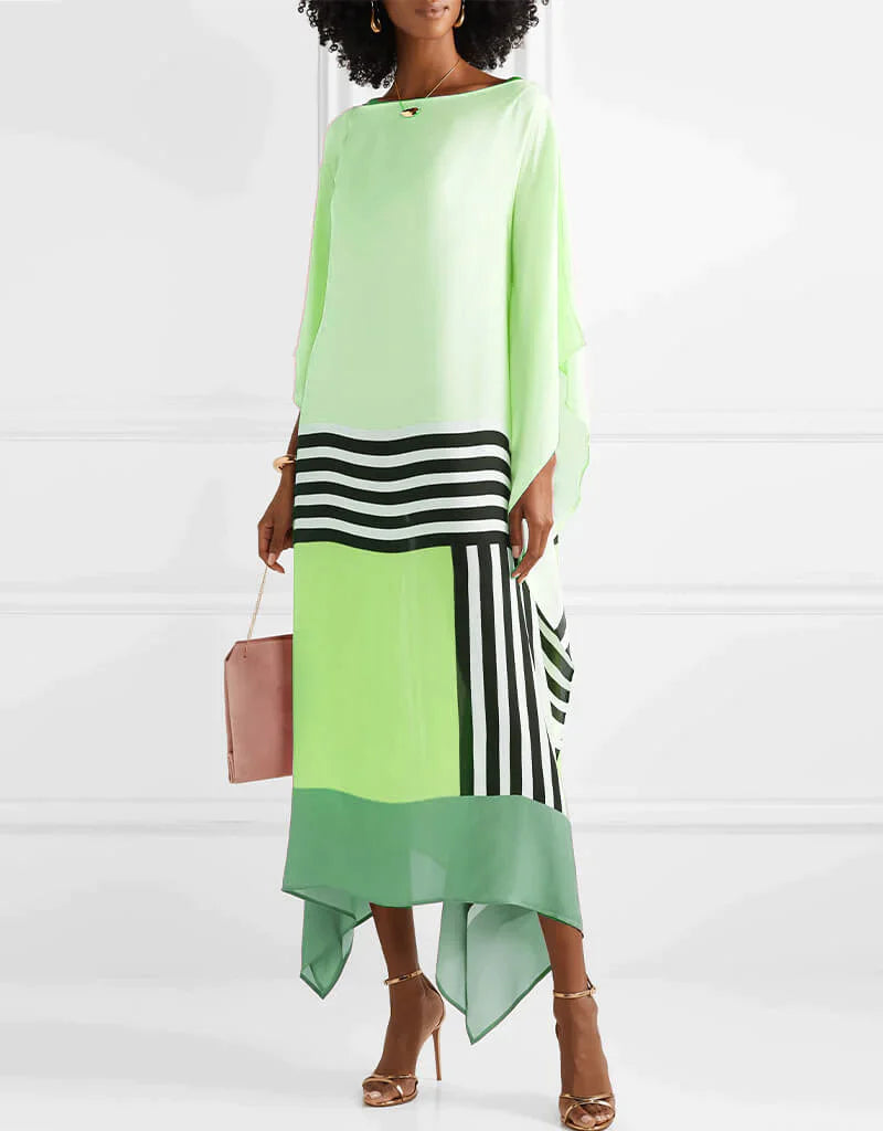 Rilinda | Kaftan Elegante com Estampa Geométrica