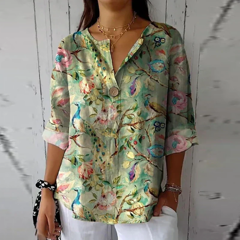 Mavis | Blusa Casual com Estampa Floral