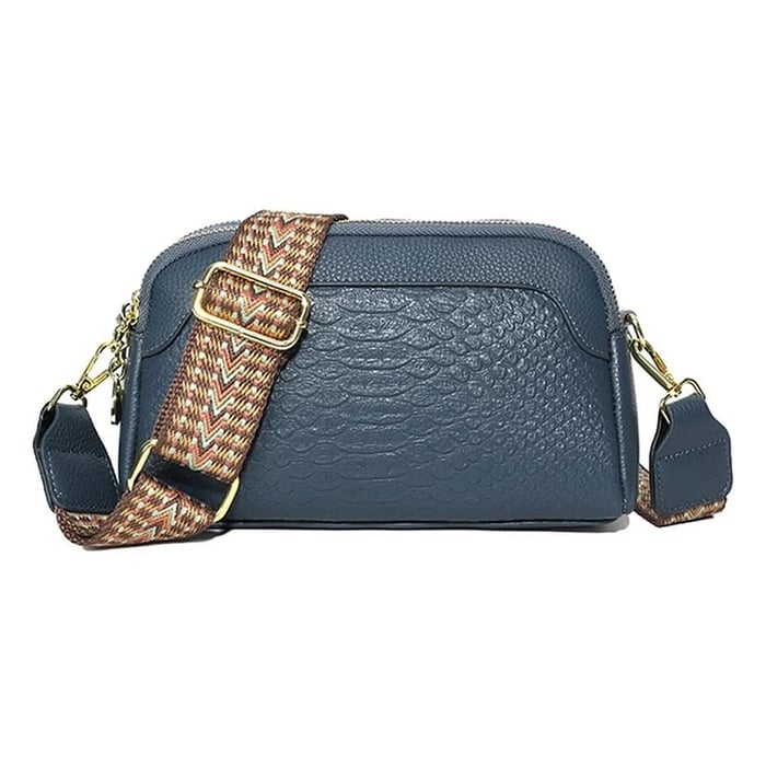 Olivia™ Elegante Encanto | Bolsa Mini Transversal com Estampa Croco