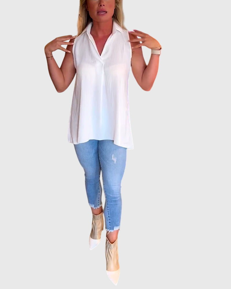 Lina™ | Blusa sem mangas
