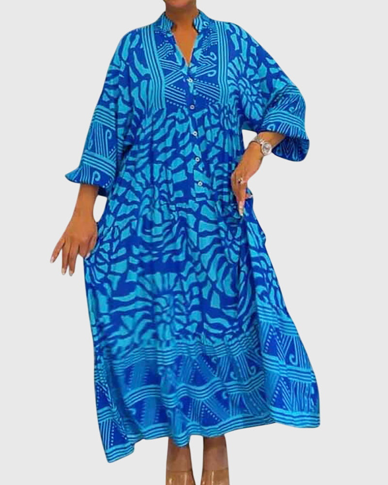 Mckinley™ | Vestido Maxi com Estampa Elegante