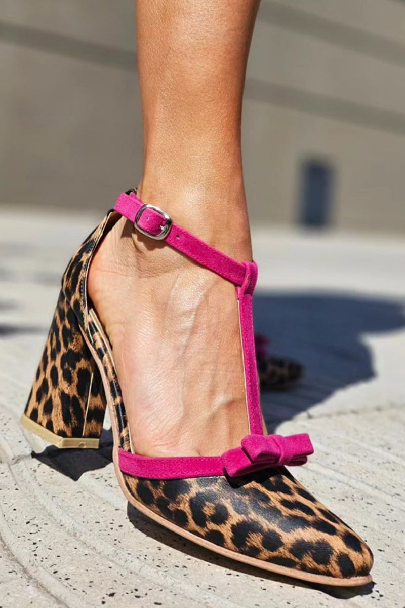 Beauu™ | Sandálias com Estampa de Leopardo Verde e Detalhes Coloridos