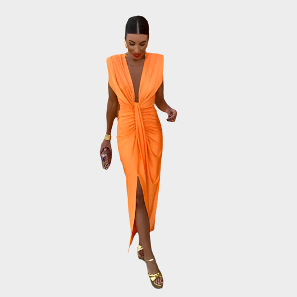 Vestido Sexy com Design Espiral