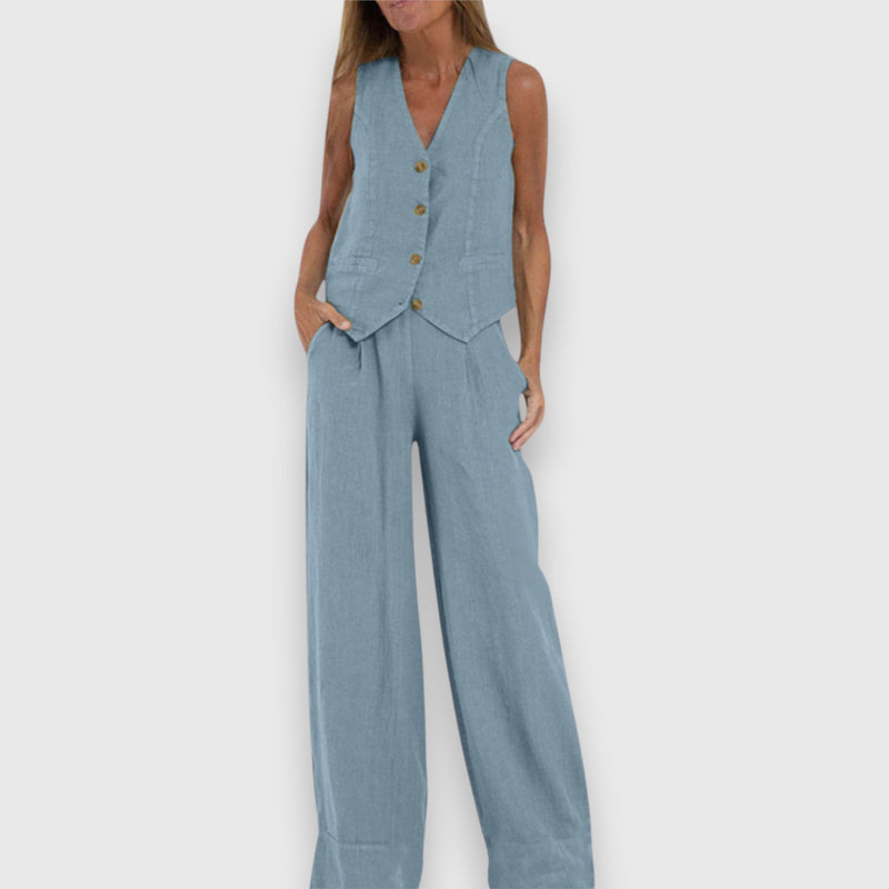 Conjunto de Duas Peças para Leveza de Verão