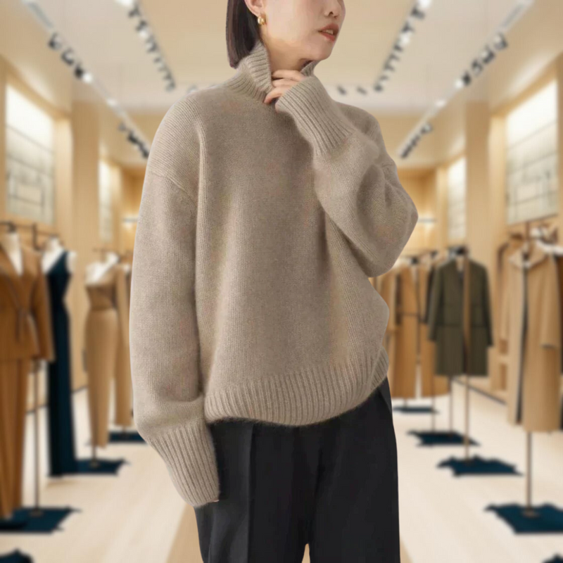 Mirrin - Suéter de Gola Alta