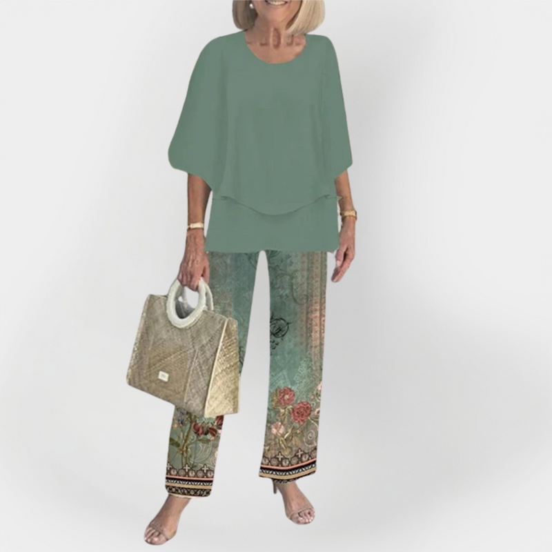 Conjunto Estiloso com Blusa e Calça Confortáveis
