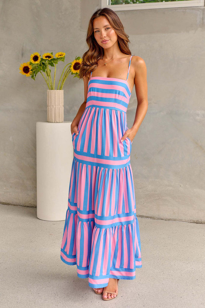 Vestido Maxi Coastal Vibes – Conforto e Cor em Um