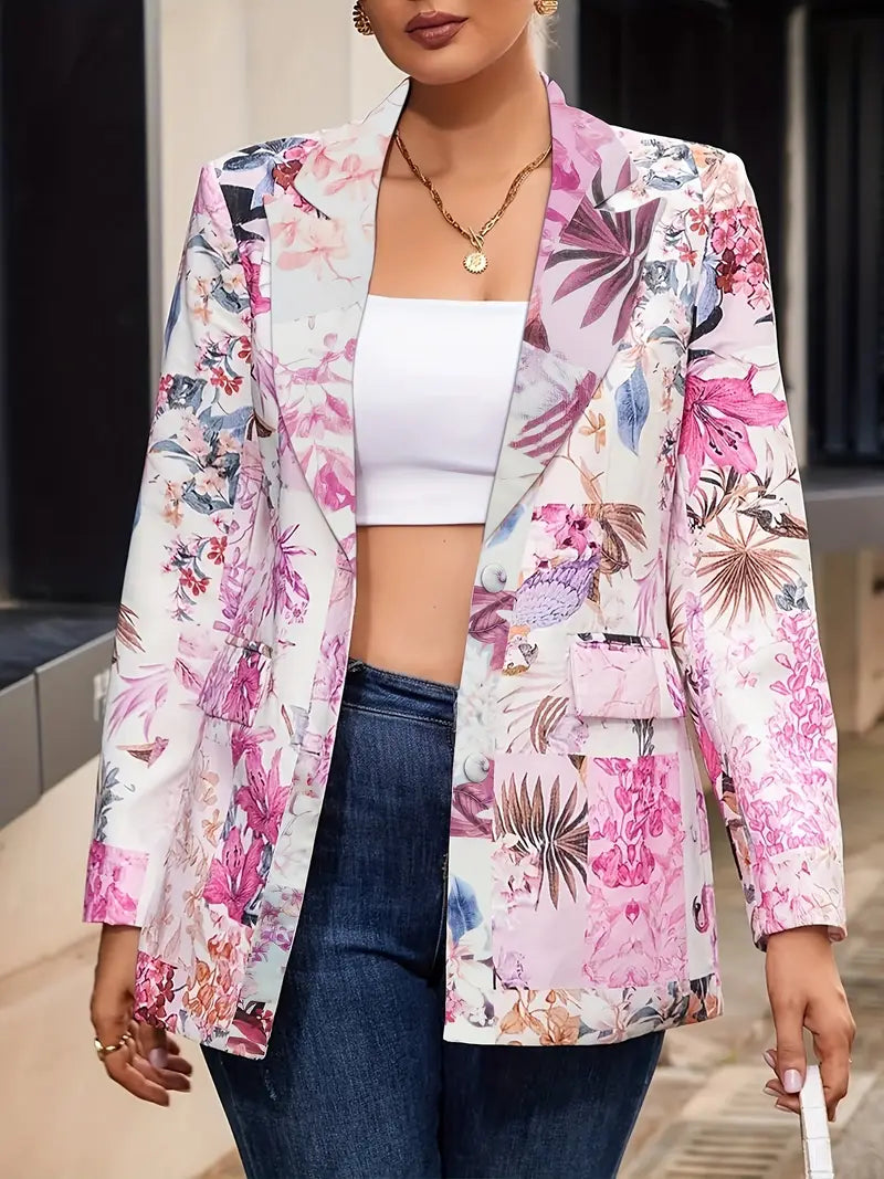 Ellie™ - Blazer Floral Elegante