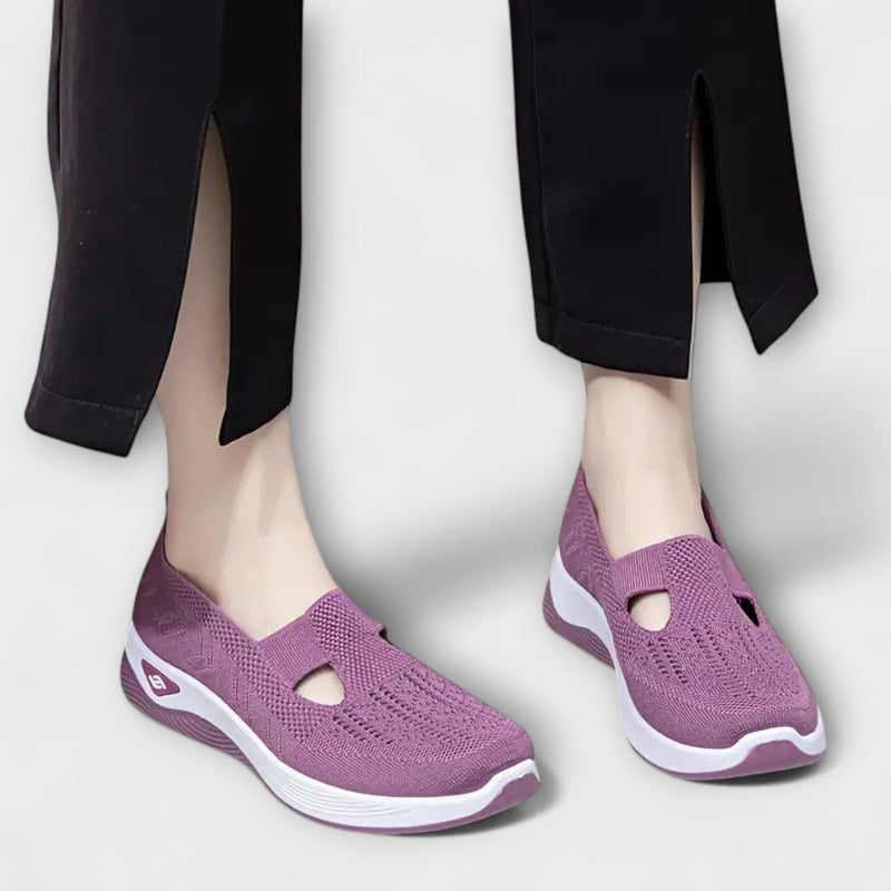 Martha - Botas Ortopédicas Confortáveis em Roxo