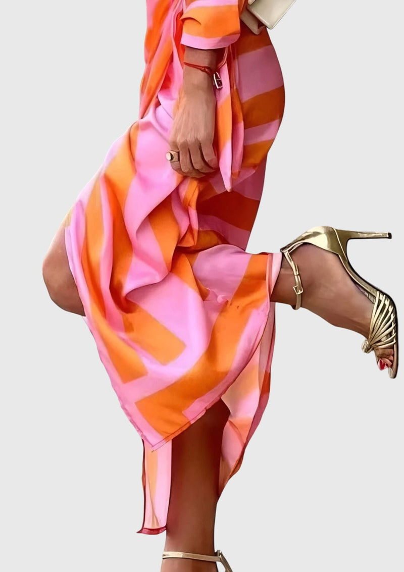 Everly™ | Vestido Envelope Elegante com Estampa