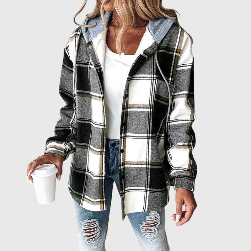 Martina™ | Jaqueta Feminina com Placket de Botões em Tela