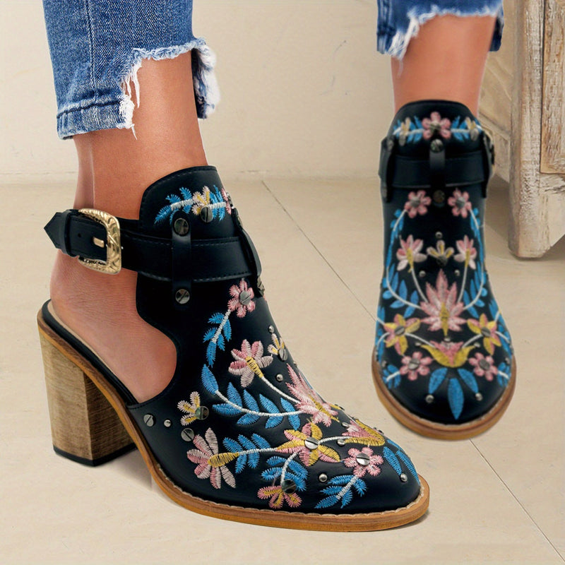 Rosine | Botas Vintage Florais de Tornozelo