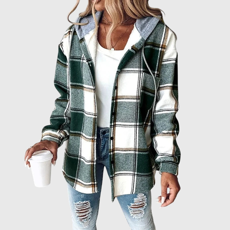 Martina™ | Jaqueta Feminina com Placket de Botões em Tela