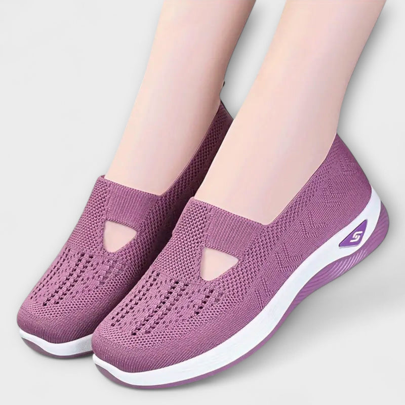 Martha - Botas Ortopédicas Confortáveis em Roxo