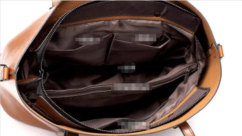 NICOLE™ | Bolsa de Ombro Vintage em Couro Sintético