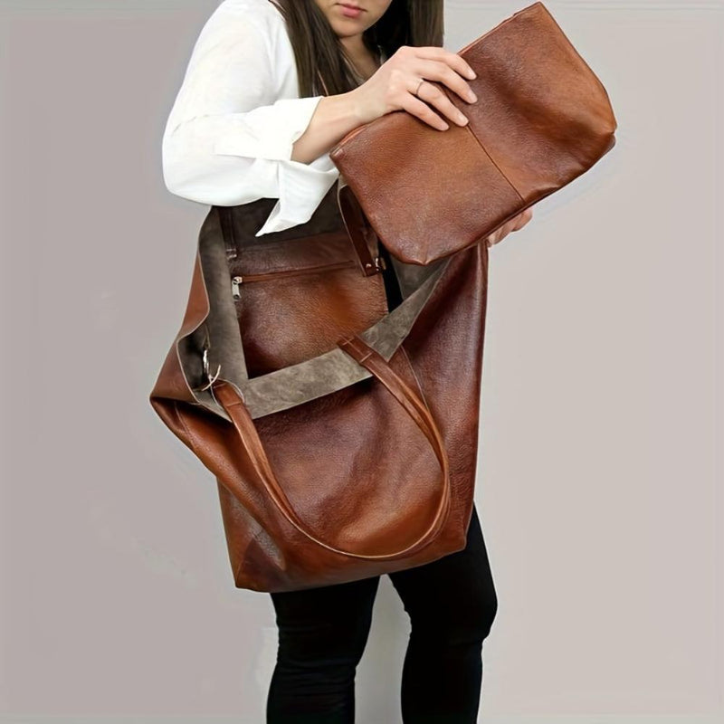 Olivia™ Maciez Retrô | Bolsa Tote de Grande Capacidade