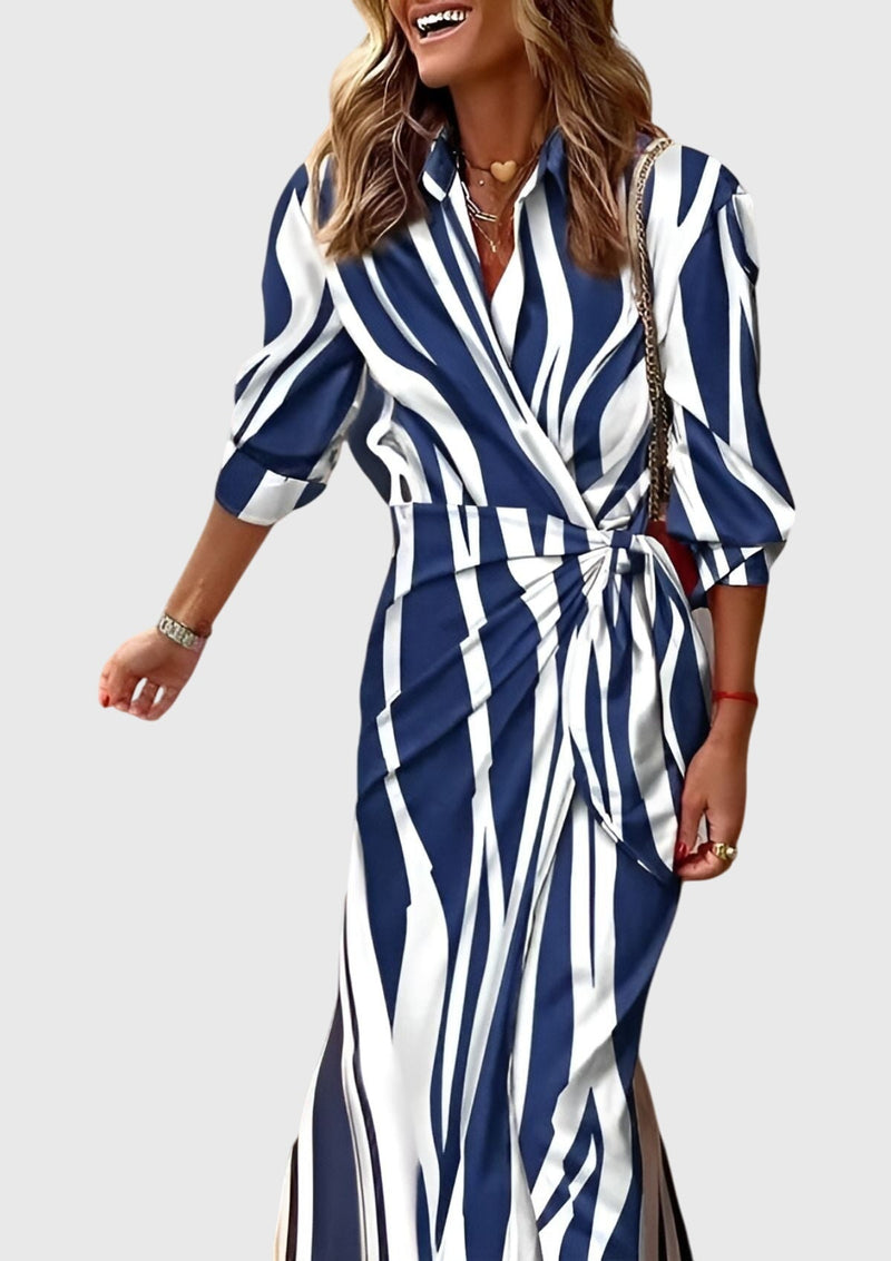 Everly™ | Vestido Envelope Elegante com Estampa