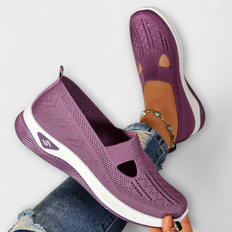 Martha - Botas Ortopédicas Confortáveis em Roxo
