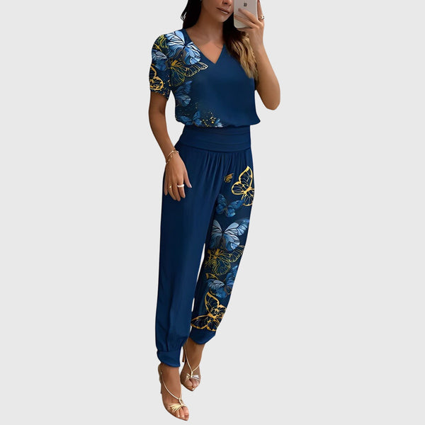 Jennifer™ | Conjunto Estiloso de Blusa e Calça