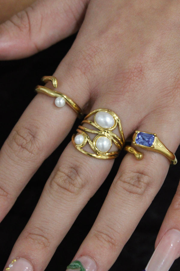 Anel Geométrico de Pérola