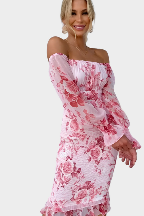Vestido Midi Floral Doce