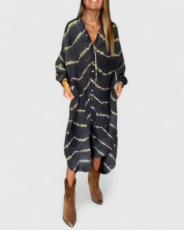 Amelie™ | Vestido Longo Listrado Boho Elegante