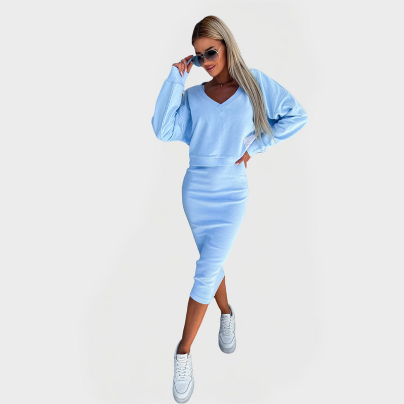 Conjunto de Verão com Moletom com Capuz e Vestido para Conforto e Estilo