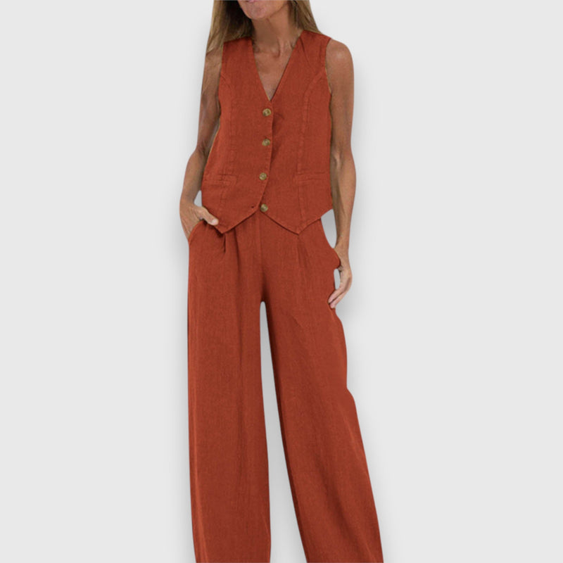 Conjunto de Duas Peças para Leveza de Verão