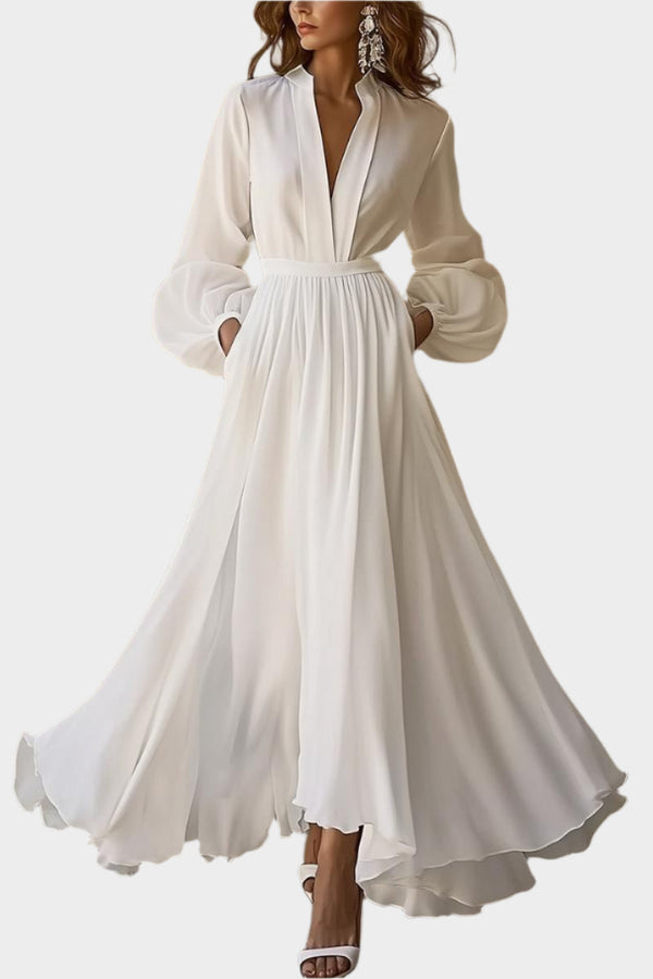 Vestido Maxi Branco Clássico