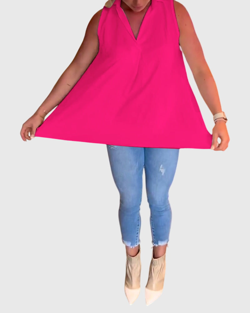 Lina™ | Blusa sem mangas