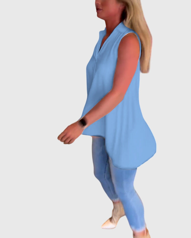 Lina™ | Blusa sem mangas