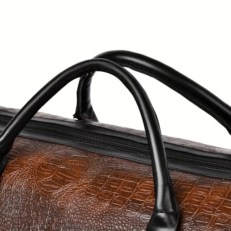 Lucas™ - Bolsa de Viagem com Estampa Vintage de Crocodilo