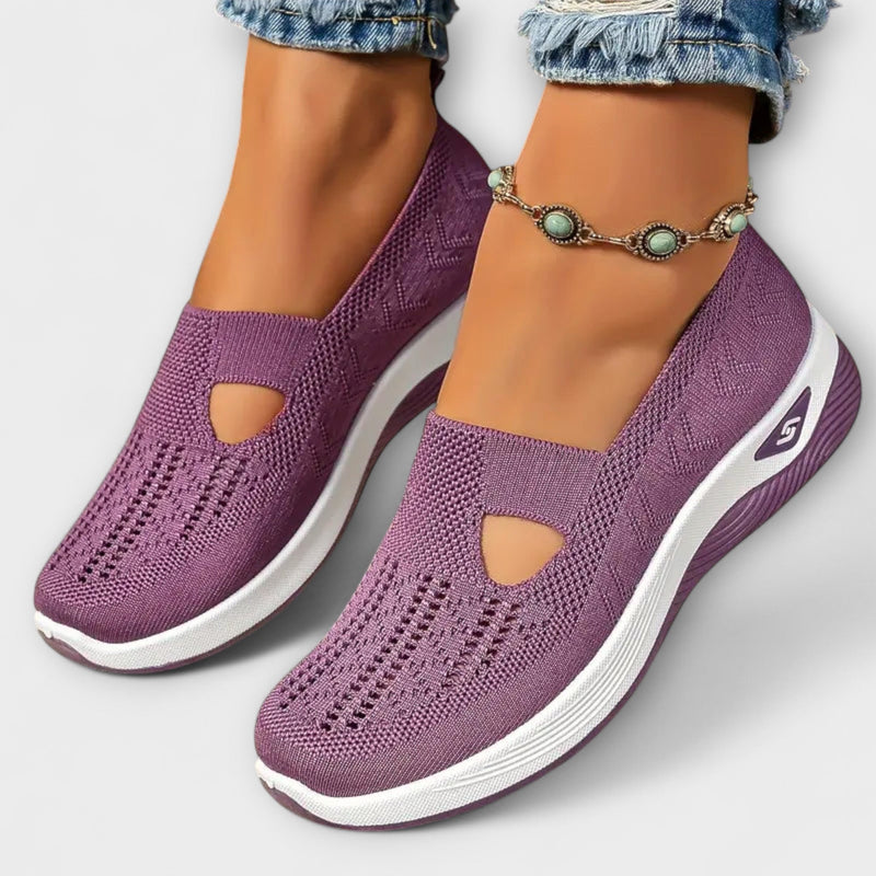 Martha - Botas Ortopédicas Confortáveis em Roxo