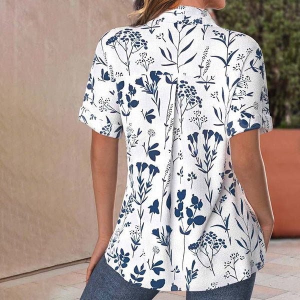 Ginette | Blusa Casual Estampada com Folhas