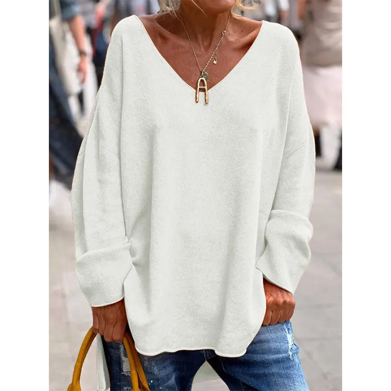 NORA - BLUSA CASUAL CHIC COM DECOTE V