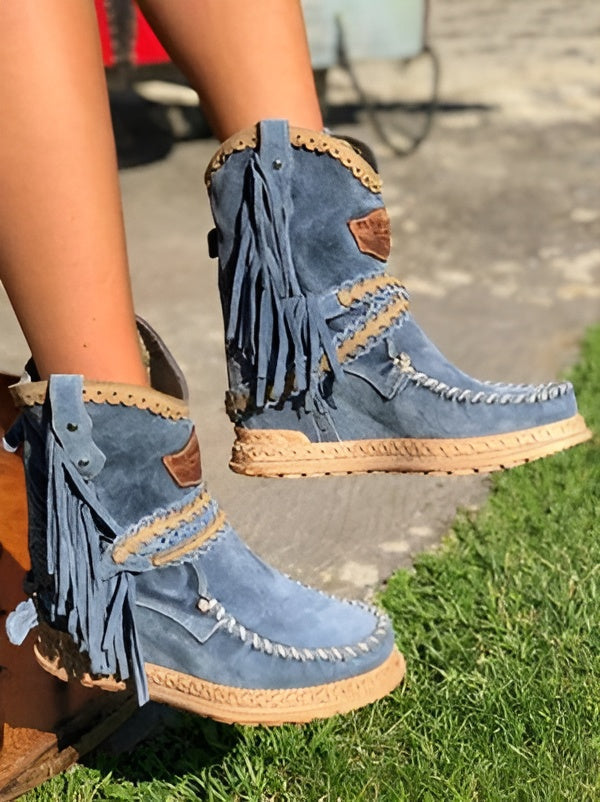 Meri | Botas Boho com Franjas