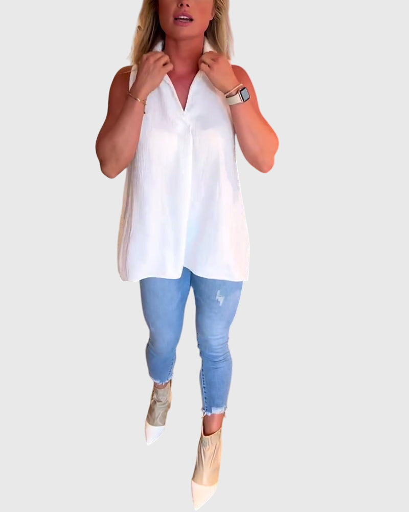 Lina™ | Blusa sem mangas