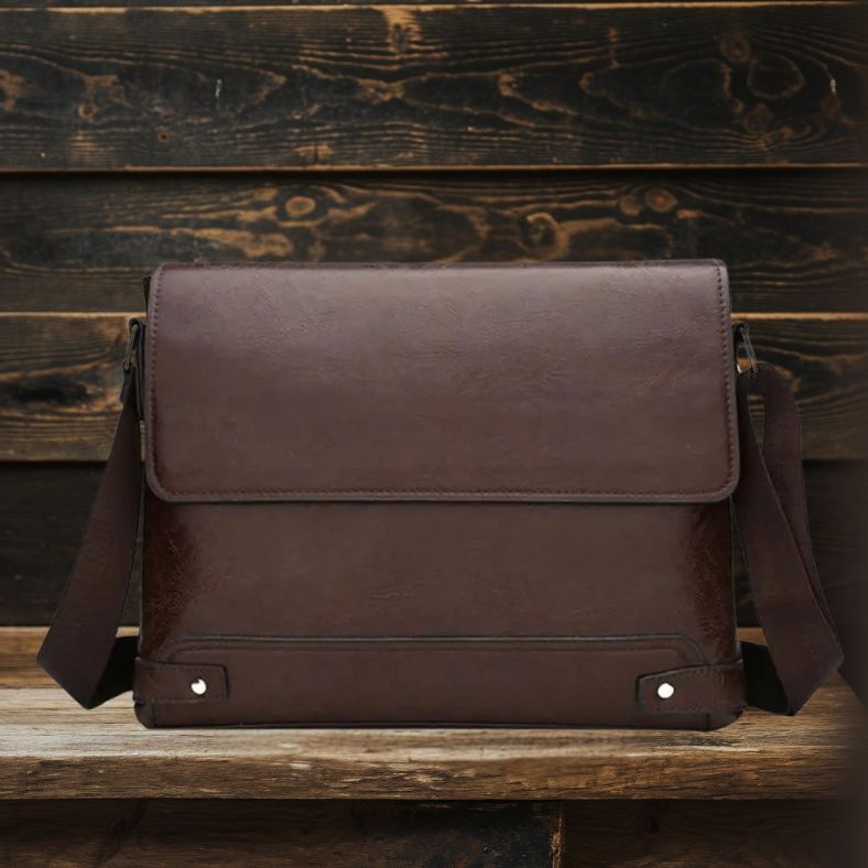Jackson™ - Bolsa de Ombro de Couro Tudo-em-Um