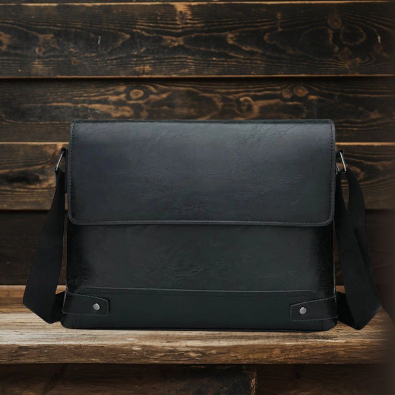 Jackson™ - Bolsa de Ombro de Couro Tudo-em-Um