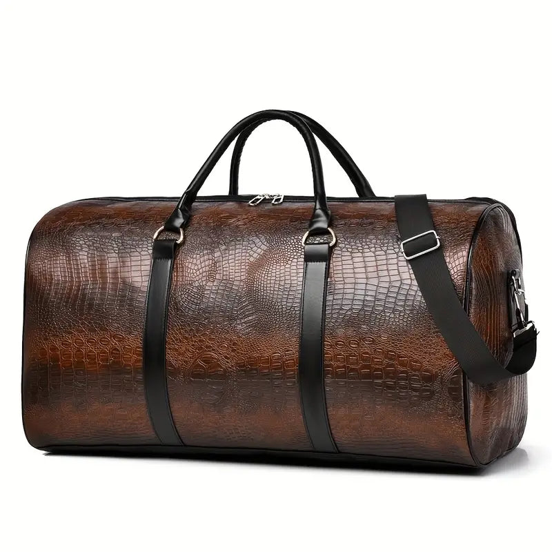 Lucas™ - Bolsa de Viagem com Estampa Vintage de Crocodilo