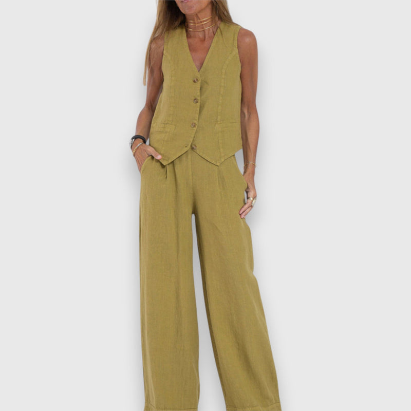 Conjunto de Duas Peças para Leveza de Verão