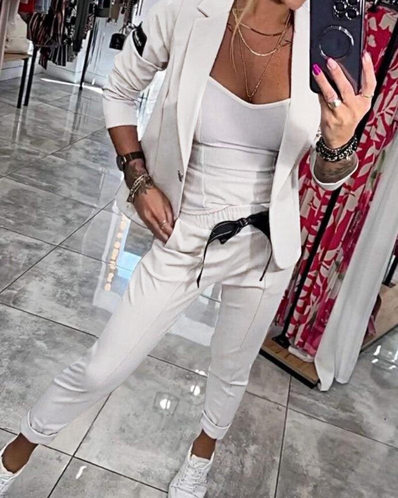 Malou | Conjunto Estiloso de Blazer e Calça Jogger