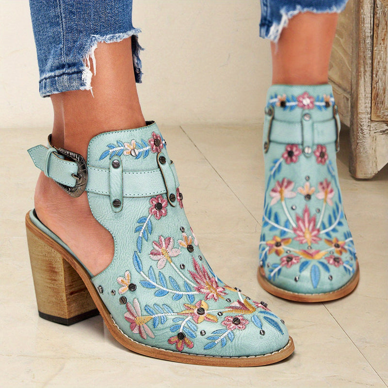 Rosine | Botas Vintage Florais de Tornozelo