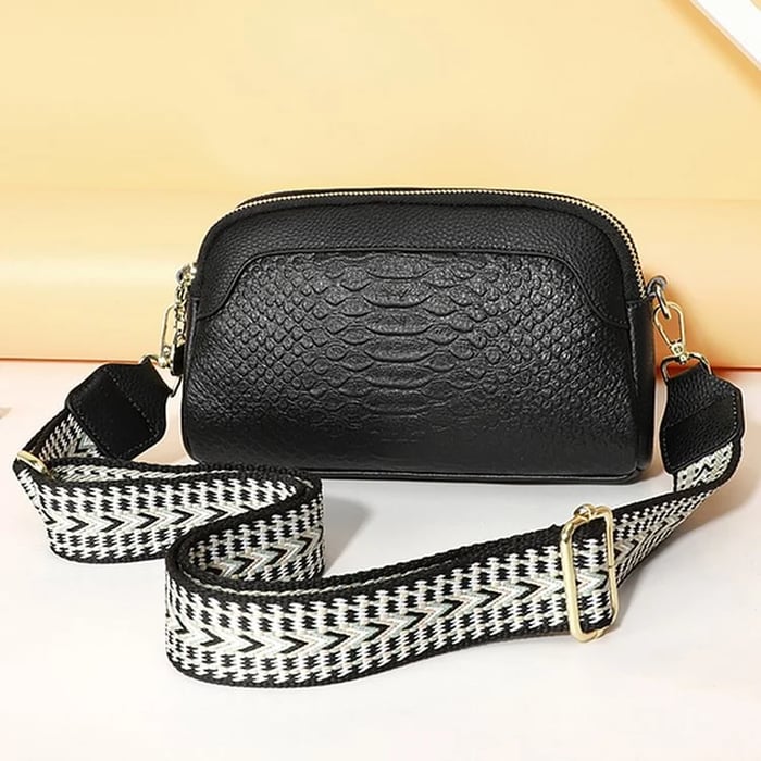 Olivia™ Elegante Encanto | Bolsa Mini Transversal com Estampa Croco