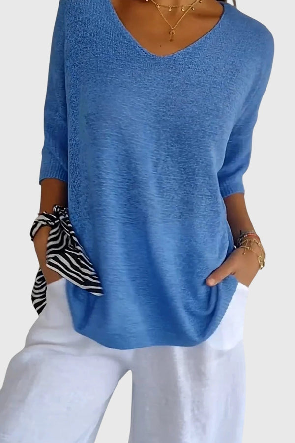 Cassandra™ | Blusa Elegante com Decote em V