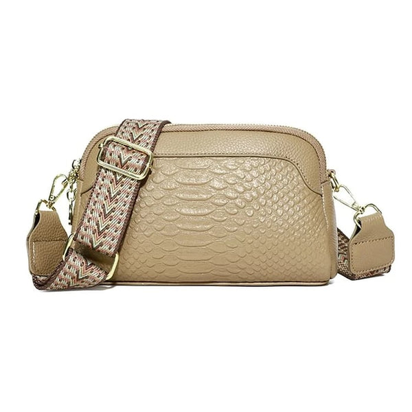 Olivia™ Elegante Encanto | Bolsa Mini Transversal com Estampa Croco