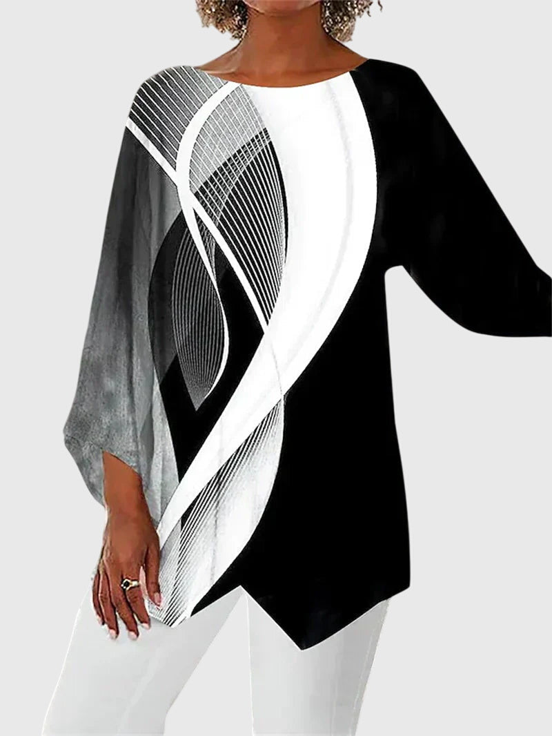 Alayah™ | Blusa Elegante com Decote Redondo